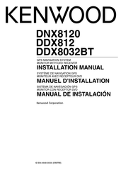 Kenwood DDX8032BT Manuel D'installation