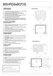 Baltic Connexions Oü BSHPE6x8OT/S Instructions D'assemblage