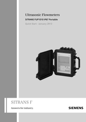Siemens SITRANS FUP101 Mode D'emploi