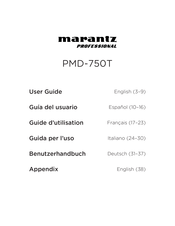 Marantz professional PMD-750T Guide D'utilisation