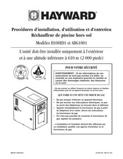 Hayward H100ID1 Procédures D'installation Et Guide De Dépannage