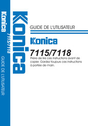 Konica 7118 Guide De L'utilisateur