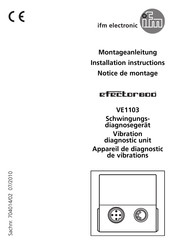 IFM Electronic efector800 VE1103 Notice De Montage