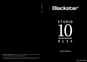 Blackstar Studio 10 EL34 Mode D'emploi