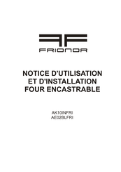 FRIONOR AK10INFRI Notice D'utilisation Et D'installation