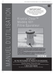 Intex Krystal Clear 601 Manuel D'utilisation