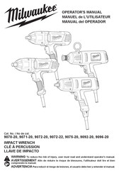 Milwaukee 9072-22 Manuel De L'utilisateur