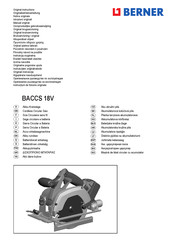 Berner BACCS 18V Notice Originale