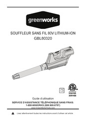 GreenWorks GBL80320 Guide D'utilisation