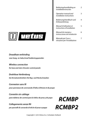 Vetus RCMBP Manuel D'utilisation Et Instructions D'installation