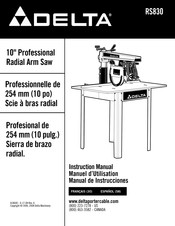 Delta RS830 Manuel D'utilisation