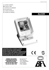 BFT ALCOR Instructions D'utilisation Et D'installation