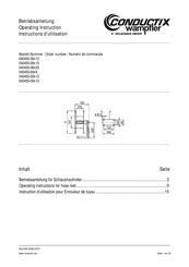 Conductix-Wampfler 040450-06x15 Instructions D'utilisation