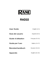 Rane RAD22 Guide D'utilisation