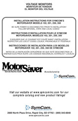 Symcom MotorSaver 102 Instructions D'installation
