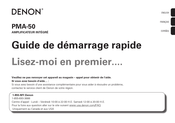 Denon PMA-50 Guide De Démarrage Rapide