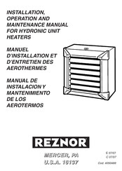 Reznor WS-60/85 Manuel D'installation