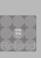 Roland HP504 Mode D'emploi