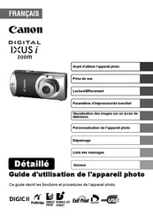 Canon Digital IXUS i Zoom Guide D'utilisation