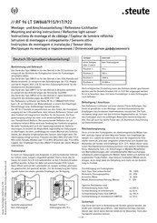 steute RF 96 LT SW915 Instructions De Montage Et De Câblage