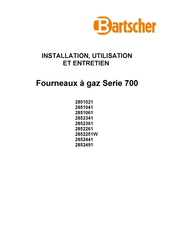 Bartscher 70020 Installation, Utilisation Et Entretien