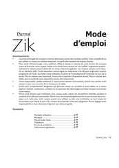 Parrot Zik Mode D'emploi
