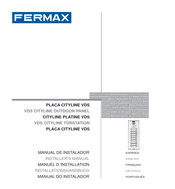 Fermax CITYLINE PLATINE VDS Manuel D'installation