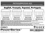 DSC PowerSeries PK55-433 Serie Instructions D'installation