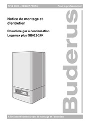 Buderus Logamax plus Notice De Montage Et D'entretien