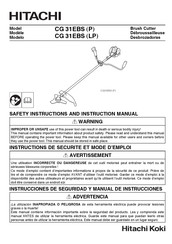 Hitachi Koki CG 31EBSLP Mode D'emploi