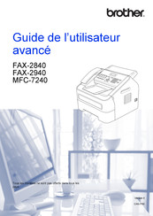 Brother MFC-7240 Guide De L'utilisateur Avancé