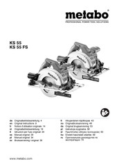 Metabo KS 55 Notice D'utilisation Originale