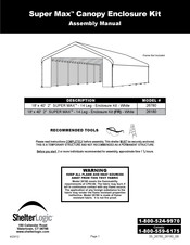 ShelterLogic Super Max 26780 Manuel D'assemblage