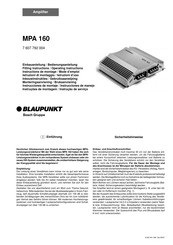 Blaupunkt MPA 160 Mode D'emploi / Instructions De Montage