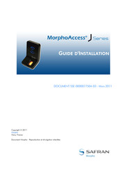 Safran MorphoAccess J Série Guide D'installation