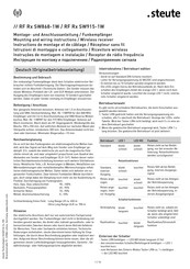 steute RF Rx SW915-1W Instructions De Montage Et De Câblage