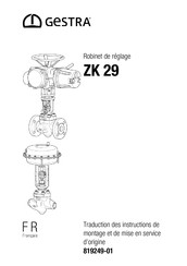 GESTRA ZK 29 Instructions De Montage Et De Mise En Service