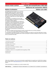 Maxon Motor 205679 Notice D'utilisation