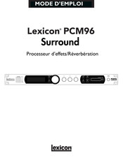 Lexicon PCM96 Surround Mode D'emploi