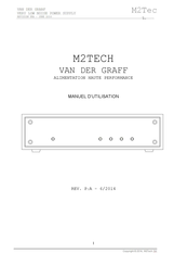 M2TECH VAN DER GRAFF Manuel D'utilisation