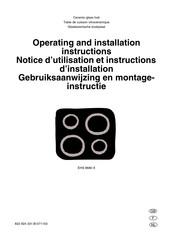 AEG ELECTROLUX EHS 8680 X Notice D'utilisation Et Instructions D'installation