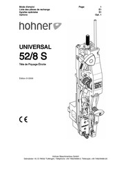 Hohner UNIVERSAL 52/8 S Mode D'emploi