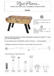Rene Pierre GOAL Notice De Montage