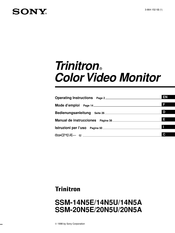 Sony Trinitron SSM-20N5A Mode D'emploi