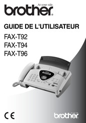 Brother FAX-T96 Guide De L'utilisateur