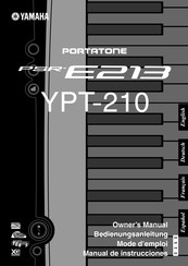 Yamaha PORTATONE PSR-E213 Mode D'emploi