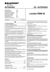 Blaupunkt London RDM 42 Instructions De Montage