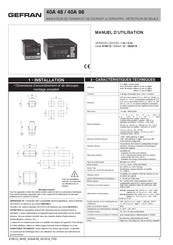 Gefran 40A 48 Manuel D'utilisation