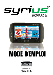 SYRIUS S600 PLUS Mode D'emploi