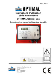 TREJON OPTIMAL Control Eco Instructions D'utilisation Et De Maintenance